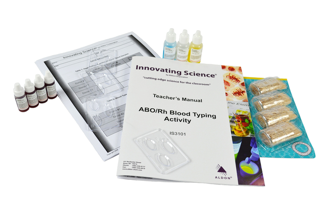 Blood Typing Kits with Simulated Blood