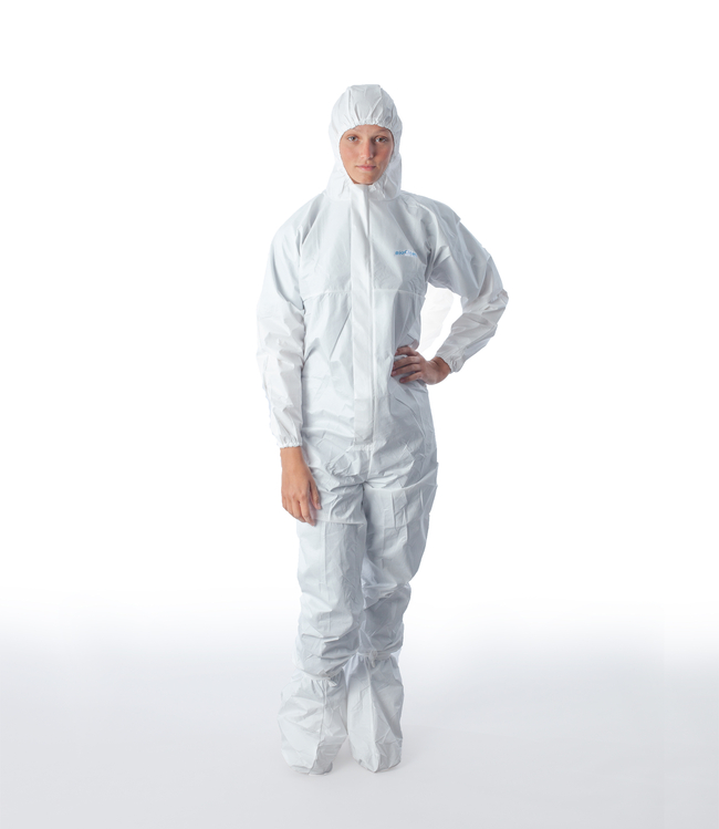 BioClean-D&trade; Non-sterile Cleanroom Coverall with Hood and Integrated Boots