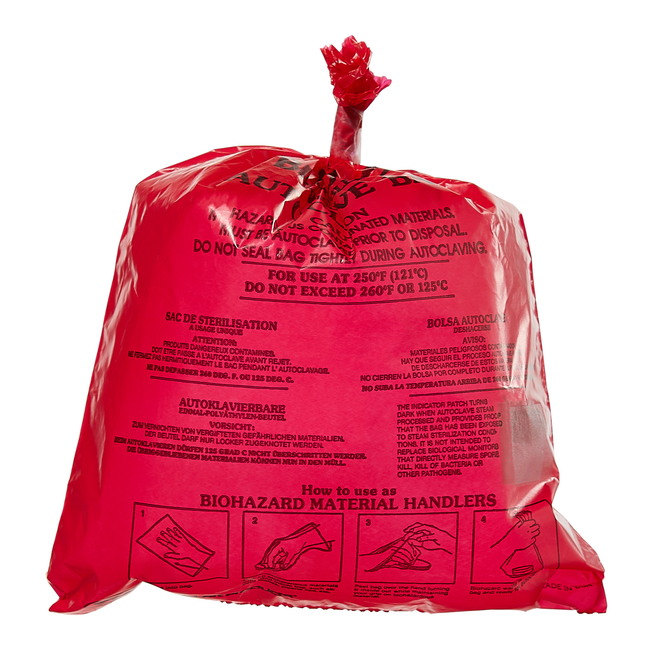 Benchtop Biohazard Waste Disposal Bag