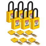 SafeKey Padlocks - Nylon with 38 mm Plastic Shackle, Keyed Different