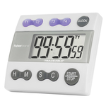 Traceable&trade; Four-Channel Countdown Alarm Digital Timer/Stopwatch with Memory Recall