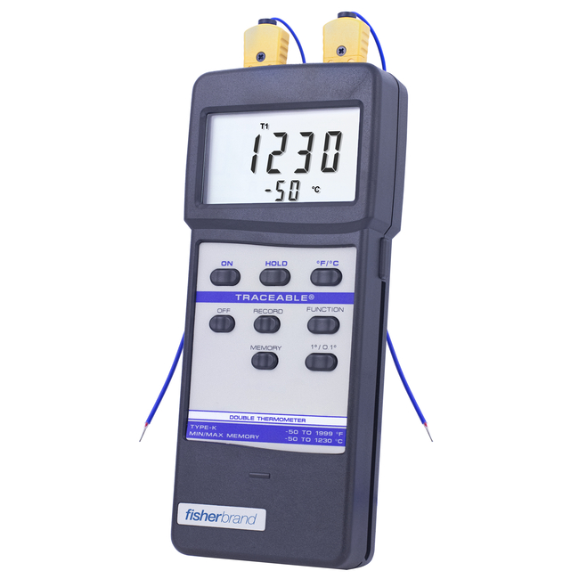 Traceable™ Double Thermometer with Computer Output -50°C to +1230°C ...