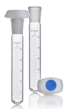 Pyrex&trade; Borosilicate Glass Graduated Test Tubes with Stopper