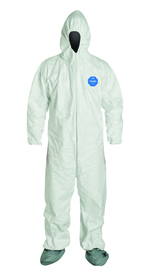 Tyvek&trade; 400 Hooded Coveralls with Skid-Resistant Boots