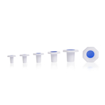 DURAN&trade; Plastic Stopper, White Polyethylene, Octagonal flat head
