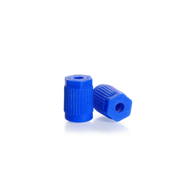 DURAN&trade; Screw Cap Open Top for Tube Connection, Blue, GL 14, Glass Re-enforced, PP (Screw Connection Cap GL 45 Accessory)