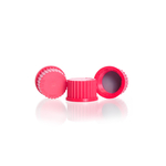 DURAN&trade; High Temperature Screw Cap, PTFE-Coated, Peroxide cured silicone, Red PBT