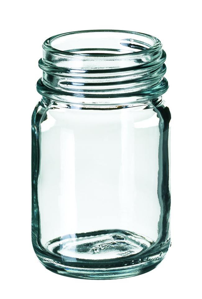 Screw Neck Cylindrical Clear Glass Jar