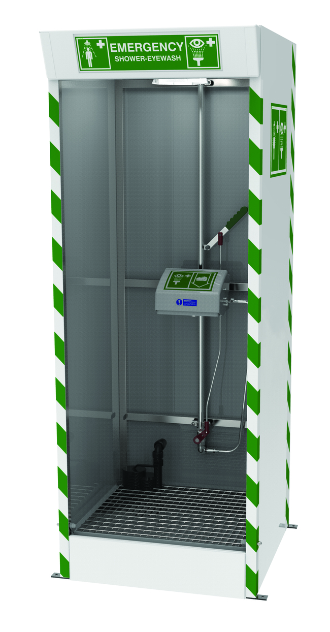 Hughes All-In-One Emergency Cubicle Shower with Strip Screens