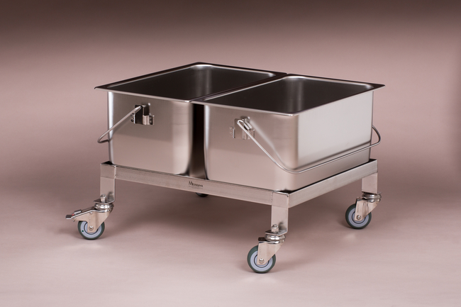 Stainless Steel Compact Cart and Bucket System