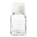 Nalgene&trade; Square PET Media Bottles with Closure: Sterile, Shrink-Wrapped Trays