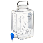 Nalgene&trade; Rectangular Polycarbonate Clearboy&trade; Carboy with Spigot