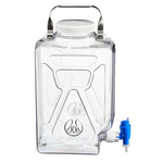 Nalgene&trade; Rectangular Polycarbonate Clearboy&trade; Carboy with Spigot
