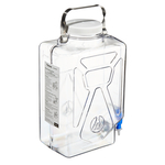 Nalgene&trade; Rectangular Polycarbonate Clearboy&trade; Carboy with Spigot