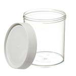 Nalgene&trade; Wide-Mouth Straight-Sided PMP Jars with White Polypropylene Screw Closure