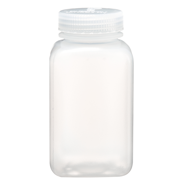 Nalgene&trade; Square Wide-Mouth PPCO Bottles with Closure