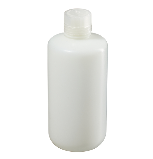 Nalgene&trade; Fluorinated Narrow-Mouth HDPE Bottles with Closure
