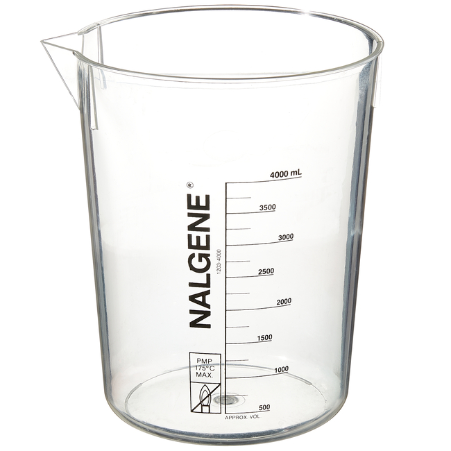 Nalgene&trade; PMP Griffin Low-Form Plastic Beakers