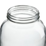 Wide-Mouth Tall-Profile Clear Glass Jars with Closure