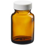I-Chem&trade; Wide-Mouth Amber Glass Packer with Closure
