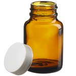 I-Chem&trade; Wide-Mouth Amber Glass Packer with Closure