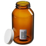 Custom Cleaned Amber Wide Mouth Packer Bottles