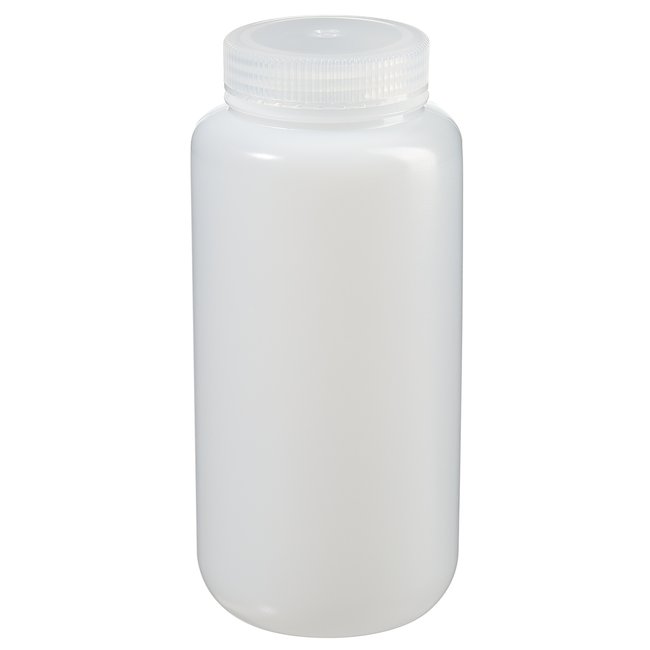 Nalgene&trade; Wide-Mouth HDPE Packaging Bottles with Closure: Bulk Pack
