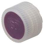 Nalgene&trade; HDPE High Profile Closures with Color Coders for Micro Packaging Vials: Sterile, Bulk Pack