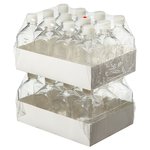 Nalgene&trade; Square PETG Media Bottles with Closure: Sterile, Shrink-Wrapped Trays