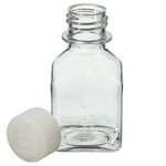 Nalgene&trade; Square PETG Media Bottles with Closure: Sterile, Shrink-Wrapped Trays