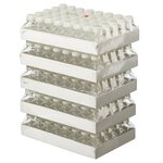 Nalgene&trade; Square PETG Media Bottles with Closure: Sterile, Shrink-Wrapped Trays