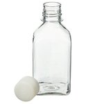 Nalgene&trade; Square PETG Media Bottles with Closure: Sterile, Shrink-Wrapped Trays
