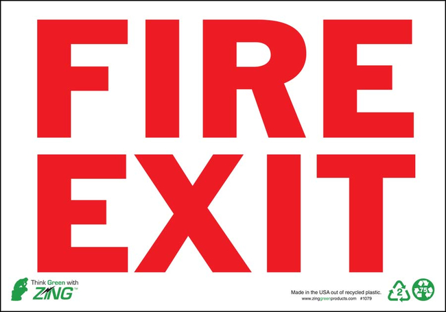 Eco Safety Sign, Fire Exit