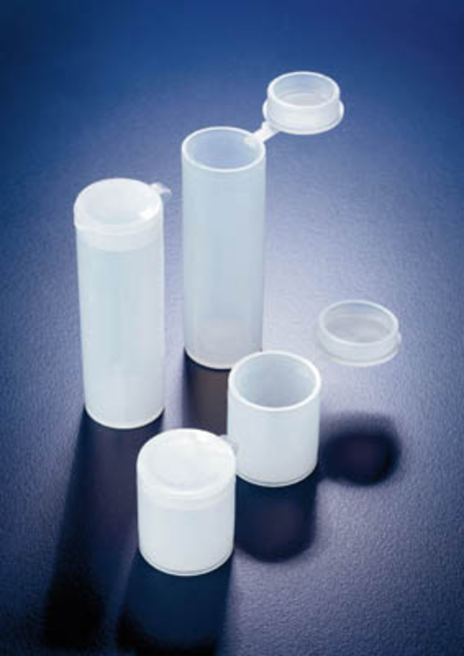 Azlon&trade; LDPE Specimen Container with Hinged Cap