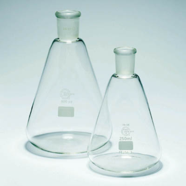 Quickfit&trade; Borosilicate Glass Erlenmeyer Flask with Quickfit Ground Glass Socket