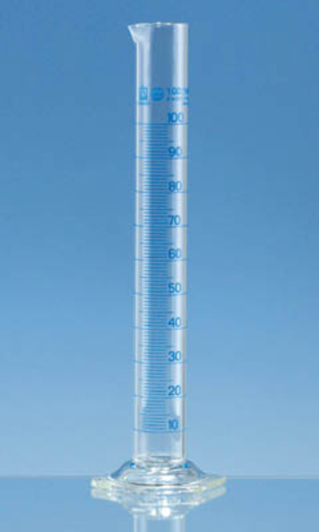 Blaubrand&trade; Class A Borosillicate Glass Tall Form Measuring Cylinder