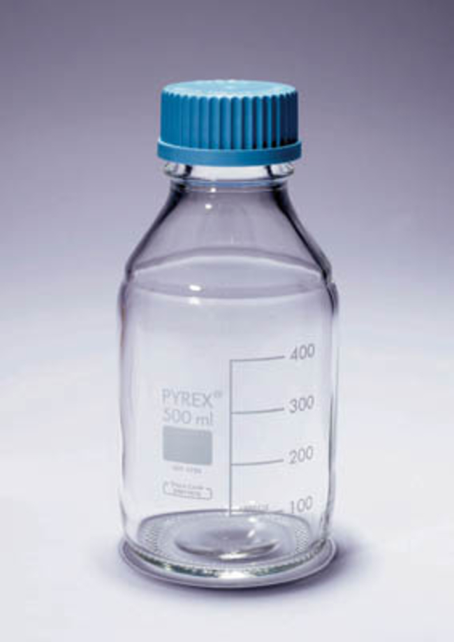 Pyrex&trade; Borosilicate Glass Reagent Bottles with Polypropylene Cap and Pouring Ring