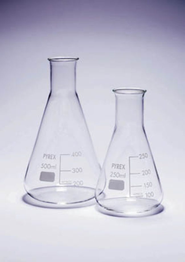 Pyrex&trade; Borosilicate Glass Narrow Neck Erlenmeyer Flask