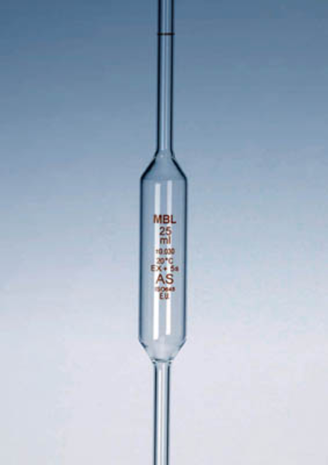 MBL&trade; One Mark Class AS Glass Pipets with Certification