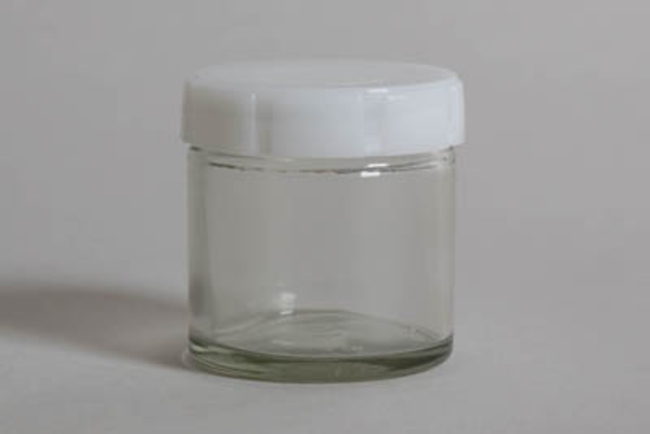 Clear Glass Extra Wide Neck Bottles with Polypropylene Screw Caps