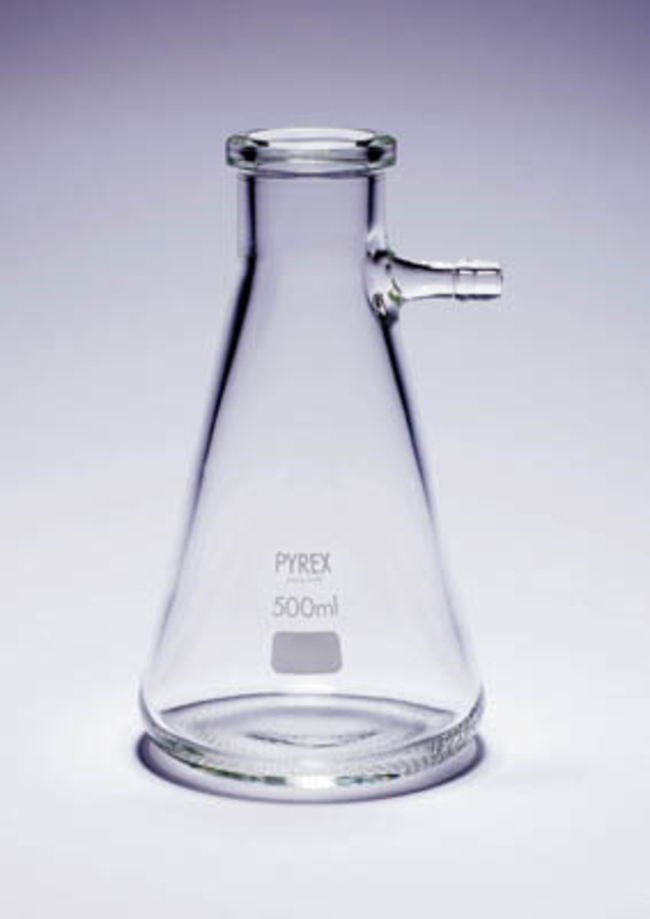 Pyrex&trade; Borosilicate Glass Vacuum Filter Flask with Side Arm