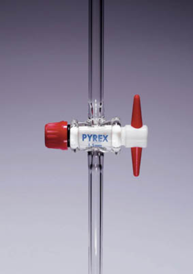 Pyrex&trade; Borosilicate Glass Stopcock with Key
