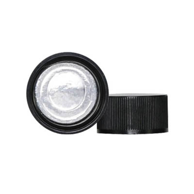 Black Polypropylene Screw Caps for Glass Specimen Vials