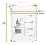Low Form Borosilicate Glass Beakers