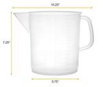 Polypropylene Measuring Jug, Short Form Euro Design