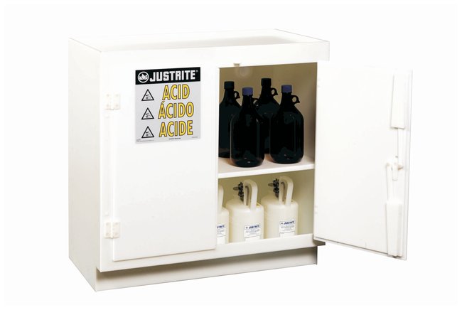 Solid Polyethylene Acid Cabinets: Two-Door Stand-Alone Model
