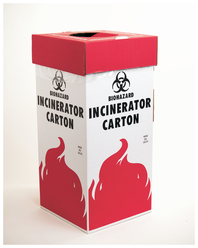 Biohazard Incinerator Disposal Carton