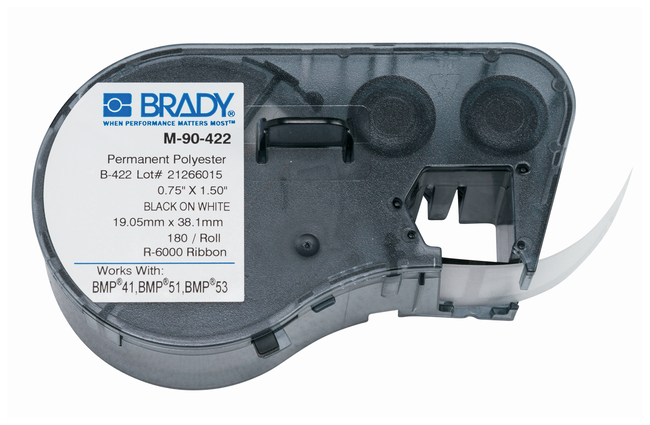 BMP51/BMP53/BMP41 Label Maker Cartridge: B-422 Polyester