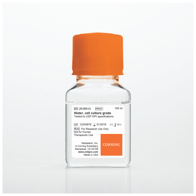 Cell Culture Grade Water Tested to USP Sterile Water for Injection Specifications, Corning&trade;