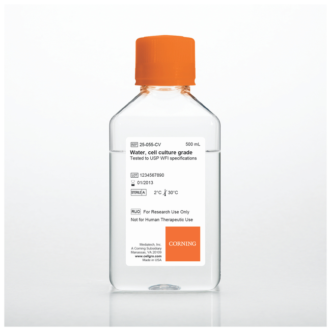 Cell Culture Grade Water Tested to USP Sterile Water for Injection Specifications, Corning&trade;